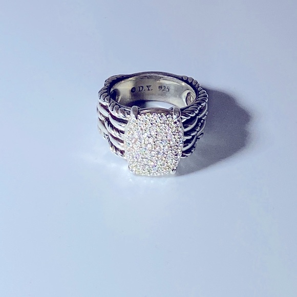 David Yurman Rising Tides Ring with Diamonds SZ:8! - Picture 3 of 12